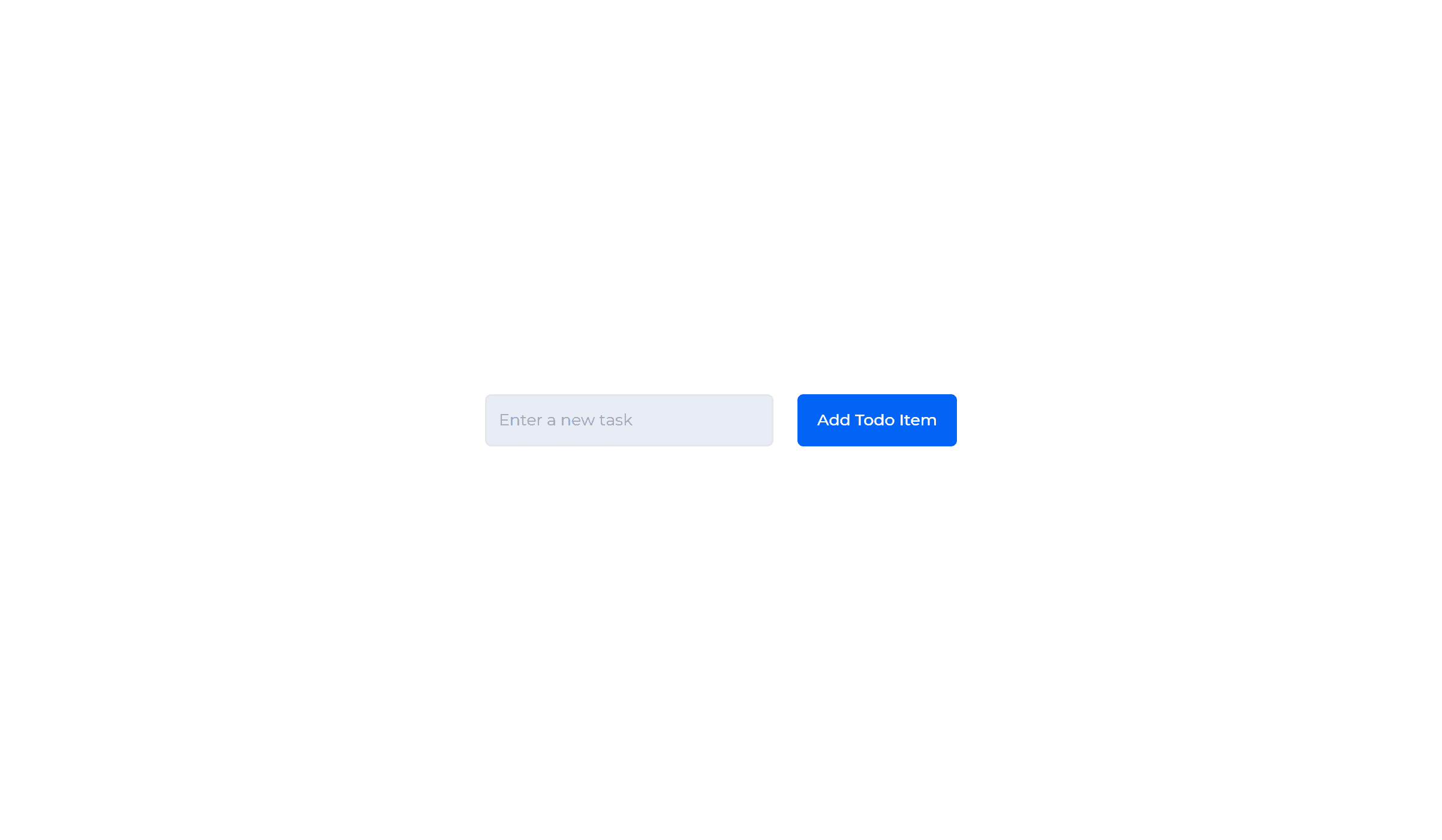 Add ToDo Item user interface