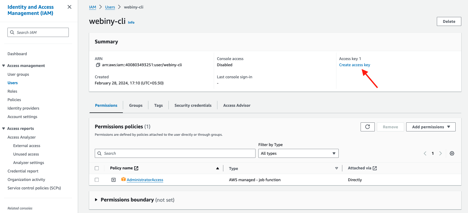 access-key-creation